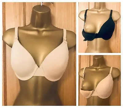 BLACK BEIGE Maternity Nursing Sleep Bra Plus Size Breastfeeding Black Nude 32-42 • £5.99