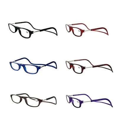 $4.49 • Buy Hanging Folding Magnetic Reading Eyeglasses Glasses Front Click Connect Neck NEW