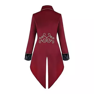 Vintage Style Mens Female Medieval Tailcoat Steampunk Lapel Fit For Pirate Stage • $72.48