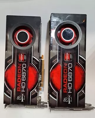 2 XFX Radeon HD 6870 1GB GDDR5 Graphics Video Cards Mini DisplayPort HDMI DVI • $50