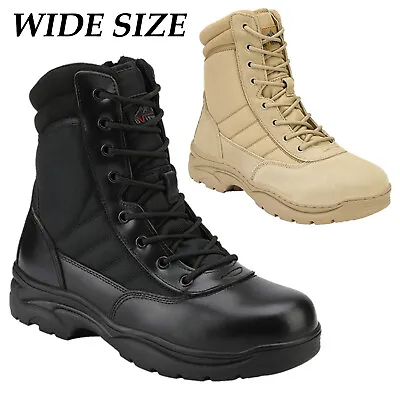 WIDE SIZE Brand New Men's Military Boots Army Combat Boots Tactical Boots • $53.99