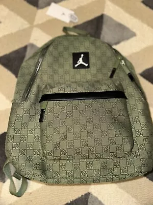 Nike Jordan Monogram Full-Size Laptop Backpack Green MB0758-EF9 Limited Edition • $85