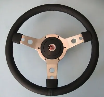 New 14  Vinyl Steering Wheel & Adaptor For MGA & Midget 1964-67 MGB 1963-1967 • $129.95