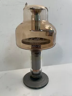 $99 • Buy Vintage Eureka X-Ray Tube Rad-21 Spinning Glass On Stand 11” Tall Made In USA