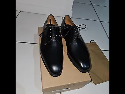 Mens Shoes - Meermin UK Size 7.5 Derby Blucher Black Calf - Dress Shoes 8.5 US • $150