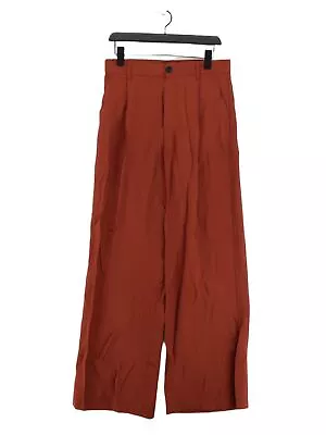 Zara Women's Trousers L Brown Lyocell Modal With Polyester Wide-Leg Chino • £9