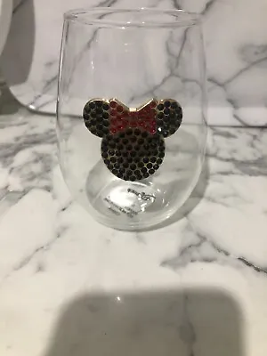 Disney Minnie Micky Mouse Glass Cup Wine Brand New Glassware • £3