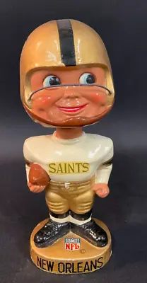Vintage New Orleans Saints NFL Football Gold Base BOBBLEHEAD 1960's  00  SHARP • $175