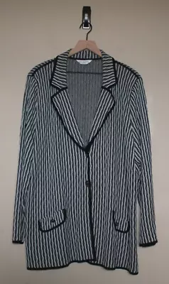 Exclusively Misook Woman Cardigan Jacket Black White Womens Plus Size 3X • $69.99