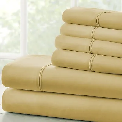 Luxury 6PC Sheets Set Comfort By Kaycie Gray Hotel Collection • $27.53