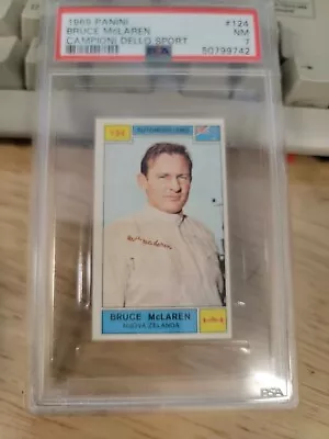 1969-70 Panini Campioni Dello Sport Bruce McLaren #124 PSA 7 NM • $195