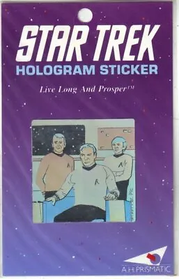 $5.99 • Buy Classic Star Trek Kirk On Bridge Hologram Sticker 1991 A H Prismatic MINT SEALED
