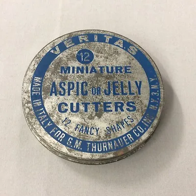 Veritas 12 Miniature Aspic Or Jelly Cutters Fancy Shapes In Tin Made In Italy • $14.95