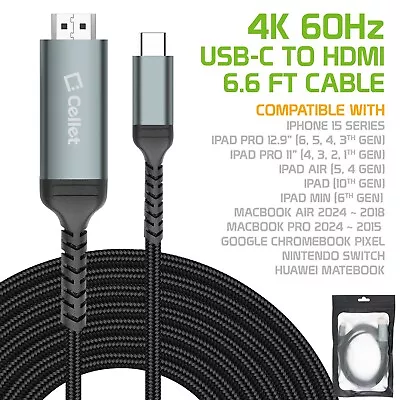 4K/60Hz HDMI To USB-C Cable Adapter - IPhone IPad MacBook Google Phones • $11.99