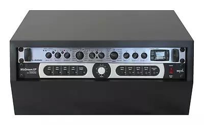 £72.50 • Buy Black 2u Angled 19  Inch Wooden Rack Unit/case/cabinet For Studio/DJ/recording