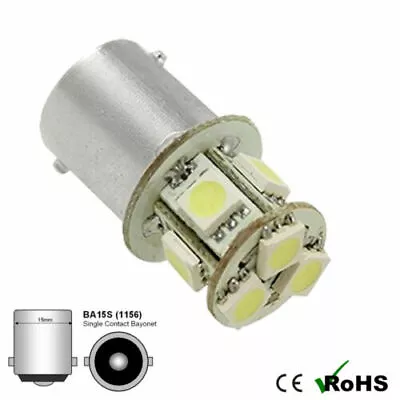 1x BRIGHT WHITE 6000K R5W 207 BA15S LED SIDELIGHT NUMBER PLATE UPGRADE 12V GLOBE • $5.47