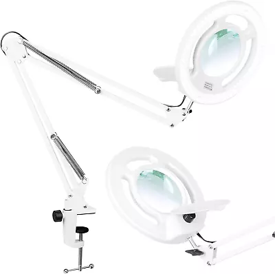 10X Desk Magnifying Glass With Light 2200 Lumen Magnifying Lamp With Light Sup • $61.86