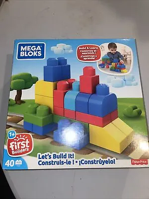 Mega Bloks First Builders Lets Build It 40 Pcs Building Block Set NEW SEALED • $32.48