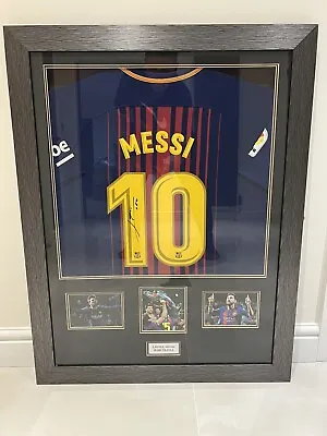 Messi Signed Framed Shirt • £750