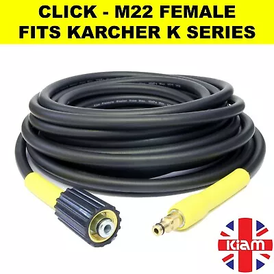 £19.99 • Buy Karcher K Series Pressure Washer Jet Hose Click Trigger M22 K2 K3 K4 K5 K7