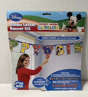 Disney Mickey Mouse Clubhouse Birthday Party Jumbo Letter Banner Kit Over 10 Ft • $8.55