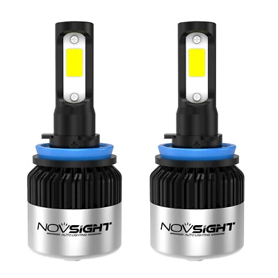 2x NOVSIGHT H8 H11 H9 LED Headlight Globes Bulbs Kit Replace Halogen 72W 9000LM • $31.99