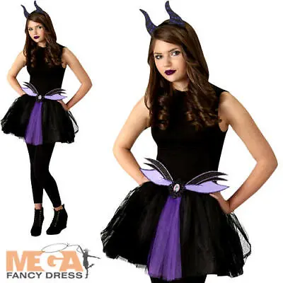 £12.99 • Buy Maleficent Tutu Set Fancy Dress Disney Villain Teen Ladies Halloween Costume Kit