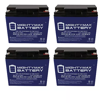 Mighty Max 12V 22AH GEL Battery For Baoshi 6-DZM-20 6DZM20 Scooter - 4 Pack • $219.99