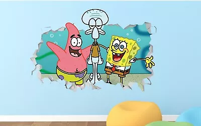 £26.24 • Buy SpongeBob Patrick Wall Decals Stickers Mural Home Decor For Bedroom Art - LS381