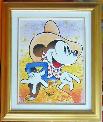 David Willardson FASTEST DRAW OUT WEST Signed Framed Mickey Mouse Cowboy Disney • $1195