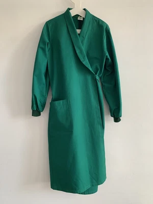 £38 • Buy Deadstock Vintage Utility Workwear Dress 40s 60s Era Asymmetrical Shawl Collar