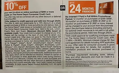 Home Depot 10% Off (in Store/online) Max $200 Discount W/HD CREDIT CARD 3/6/24 • $65