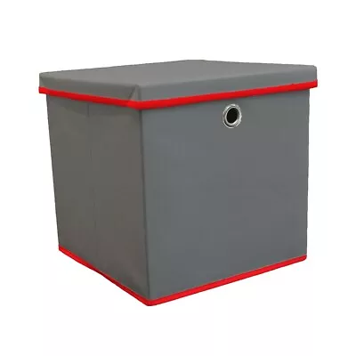 Foldable Fabric Storage Cube Boxes With Lid Drawer Toy/Book Organiser DIY • £28.49