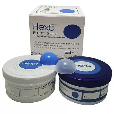 2 X 300 Ml REGULAR SET Dental Putty PVS VPS Impression Material Mint Base Hexa • $54.99