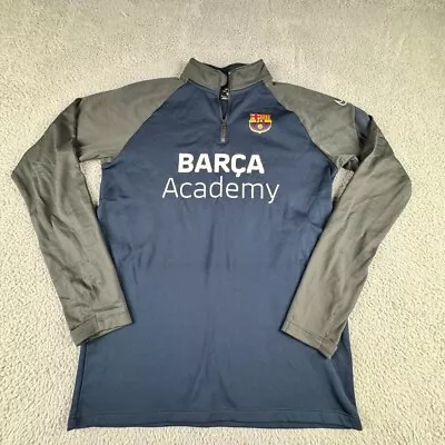 Nike Mens FC Barcelona Authentic Football Soccer Pullover Jacket Size S  1/4 Zip • $26.99