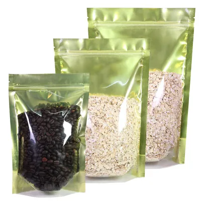 Food Safe Stand Up Bags With Window Glossy Snack Bags BPA Free Packaging Bags • $41.79