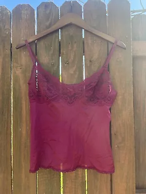 Vintage Burgundy Slip Cami Size 36 • $24.99