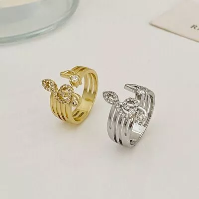 Accessories Geometric Rings Music Note Rings Women Jewelry Finger Buckle • £3.07