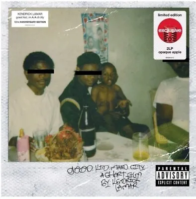 *Cover Crease Kendrick Lamar Good Kid M.A.A.d City Apple Red Vinyl 2 LP 10th Ann • $23.88