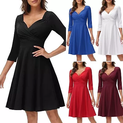 Dresses For Women Petite Casual Personality Solid Color Vintage Dress Simple And • $51.81