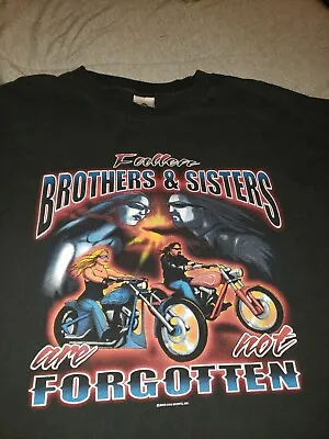$29.99 • Buy Easy Rider Motorcycle Biker Fallen Brothers & Sisters Black T Shirt  XXL 2XL