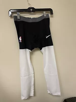 Nike NBA Elite Pro Compression Tights Size S Color Black White At9764-011 Men • $45