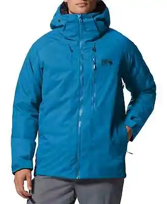 Mountain Hardwear Parabolic Snow Jacket Blue Ski Snowboard Hooded Coat Men's XXL • $149.99