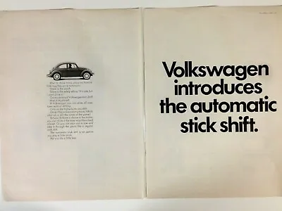 $11.99 • Buy 1968 VW Volkswagen Bug Two Page Print Ad