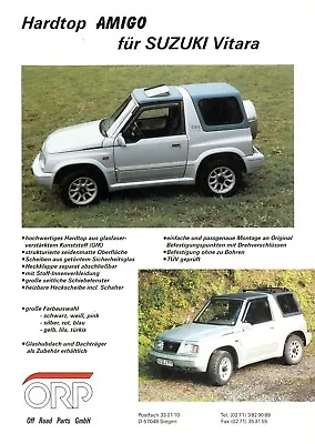 Suzuki Vitara ORP Amigo Hardtop Prospectus 1993 D 1 Sheet Catalog Brochure  • $10.59