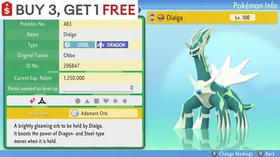 ✨ Shiny Dialga ✨ Pokemon Brilliant Diamond Shining Pearl 6IV BDSP • $2