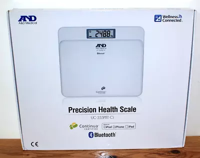 A&D Medical Precision Health Scale UC-355PBT-Ci Bluetooth IPad/iPhone White • $35