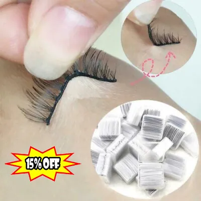 £2.22 • Buy 34pcs Reusable Self Adhesive Strip With Glue False Eyelashe Glueless Eyelashes