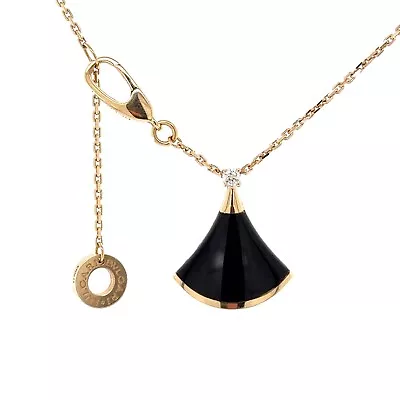 Authentic Bvlgari Divas’ Dream Onyx & Diamond Pendant 0.03ct RRP $4200* • $2399