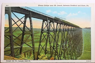 Pennsylvania PA Kane Bradford Kinzua Bridge Mt Jewett Postcard Old Vintage Card • $0.50